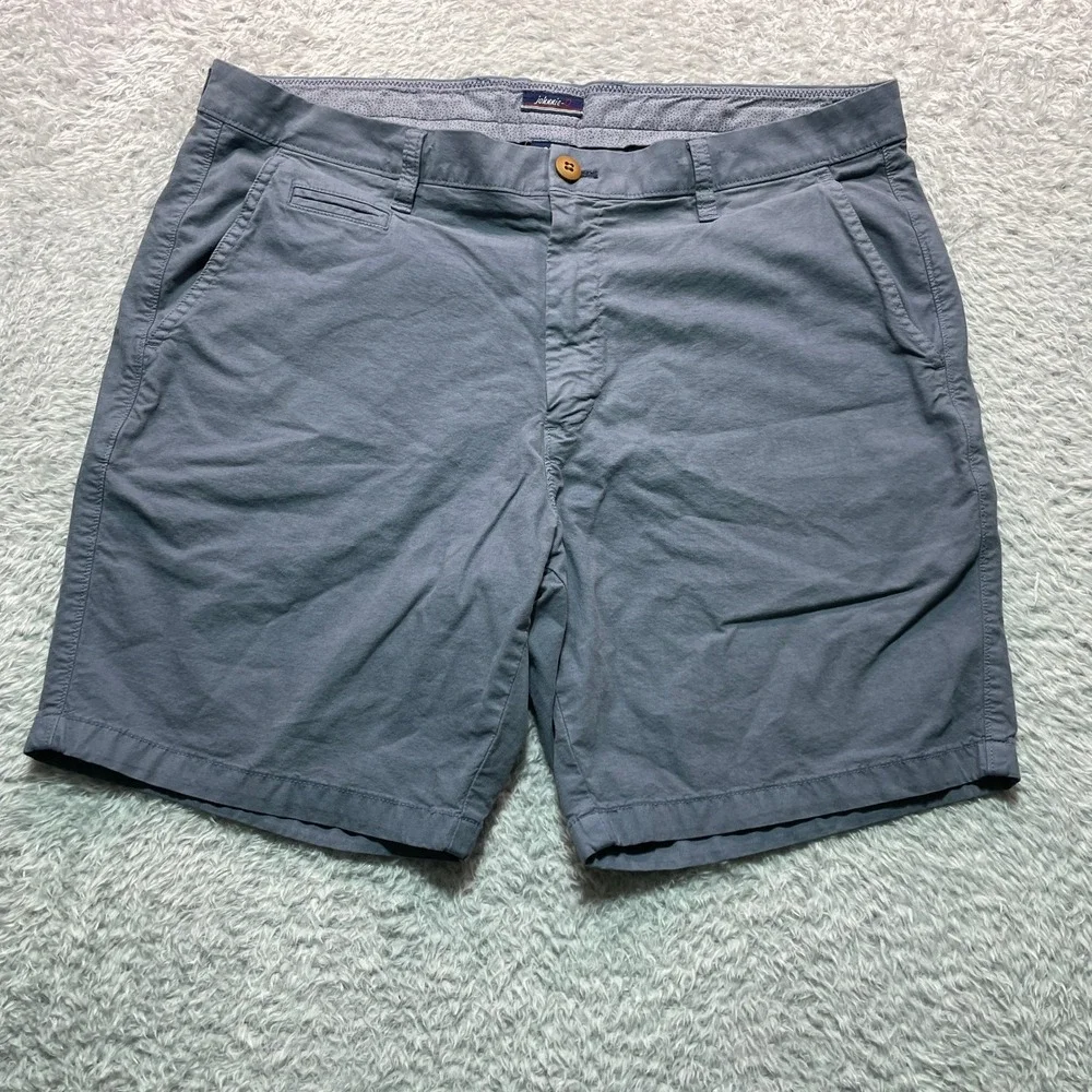 Johnnie-O Chino Shorts Mens 35 Blue Cotton Modal